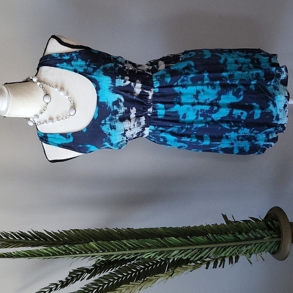 Hang Ten navy and turquoise racerback dress with pockets NWT - Picture 1 of 12